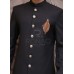 Black Italian Suiting Handwork Moti Sherwani