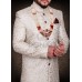 light grey embroided sherwani 