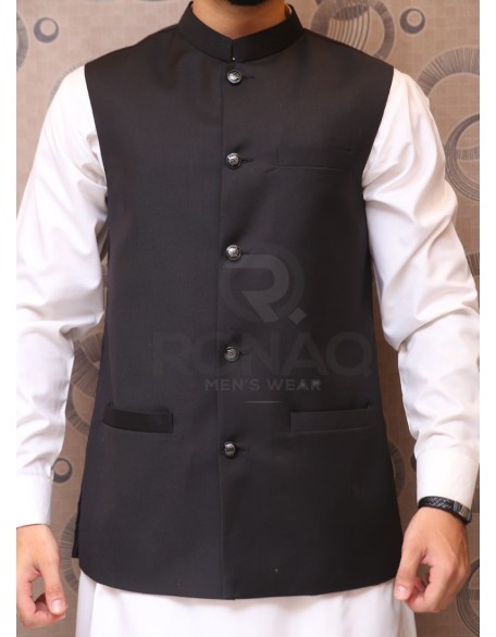 Black Suiting Waistcoat