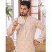 Light Peach Embroidered Kurta Pajama