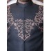black jamawar embroided prince coat