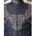 black jamawar embroided prince coat