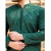 GREEN EMBROIDED MIRROR KURTA