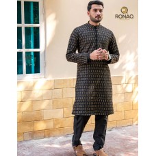 BLACK EMBROIDED KURTA