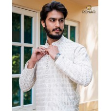 WHITE EMBROIDED KURTA