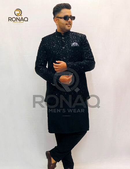 black velvet sequence prince coat