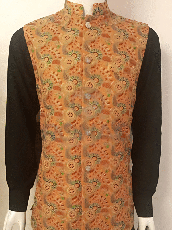 Multi Mehendi Waist Coat