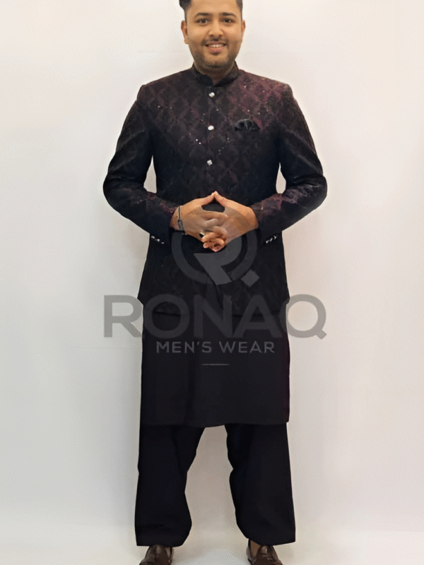 Blackish Mehroon Prince Coat