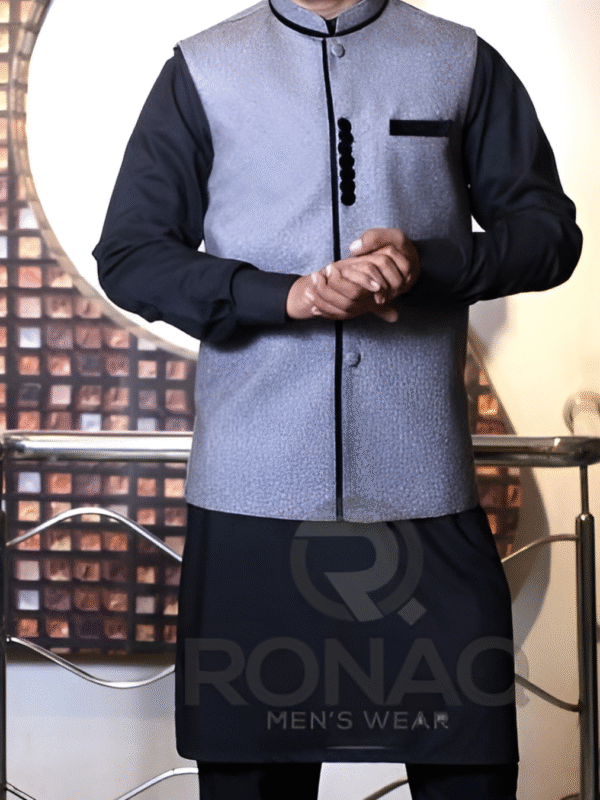 Greyish Black Waist Coat