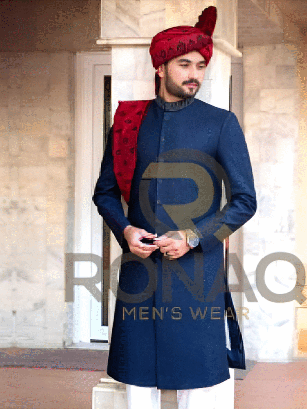Blackish Blue Sherwani Sequence