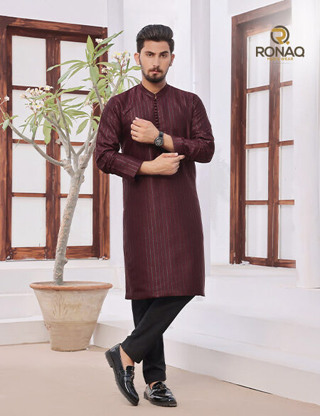 Dark Maroon Fancy Kurta