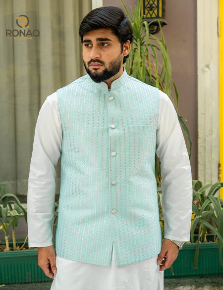 Ferozi Sequence Waist Coat